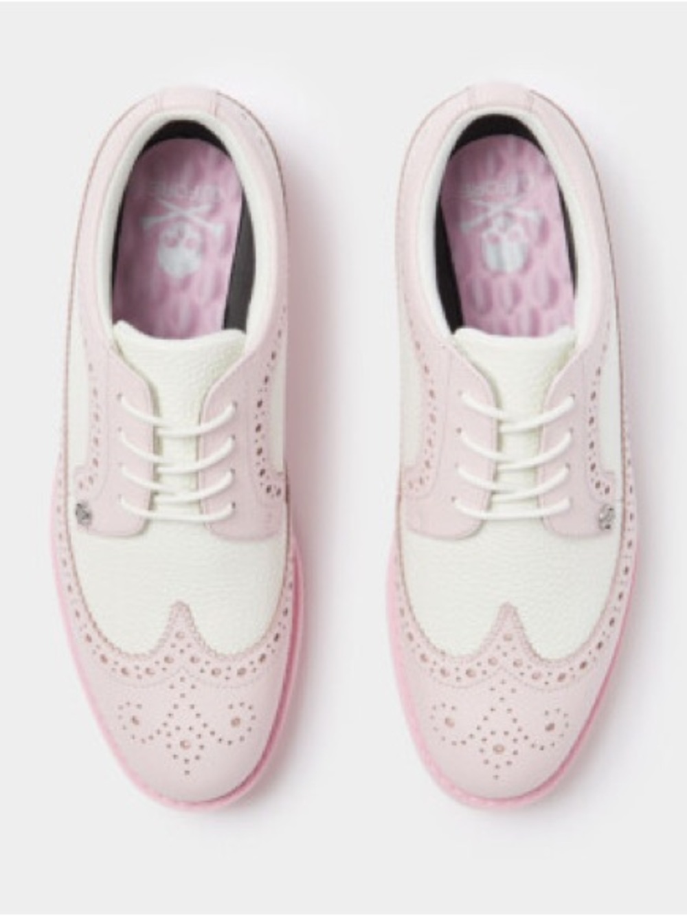 G/FORE Pink and White longwingtip Golf Flats - Picture 8 of 9